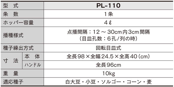 正規通販】 ruruみのる産業 大粒播種機 PL-110